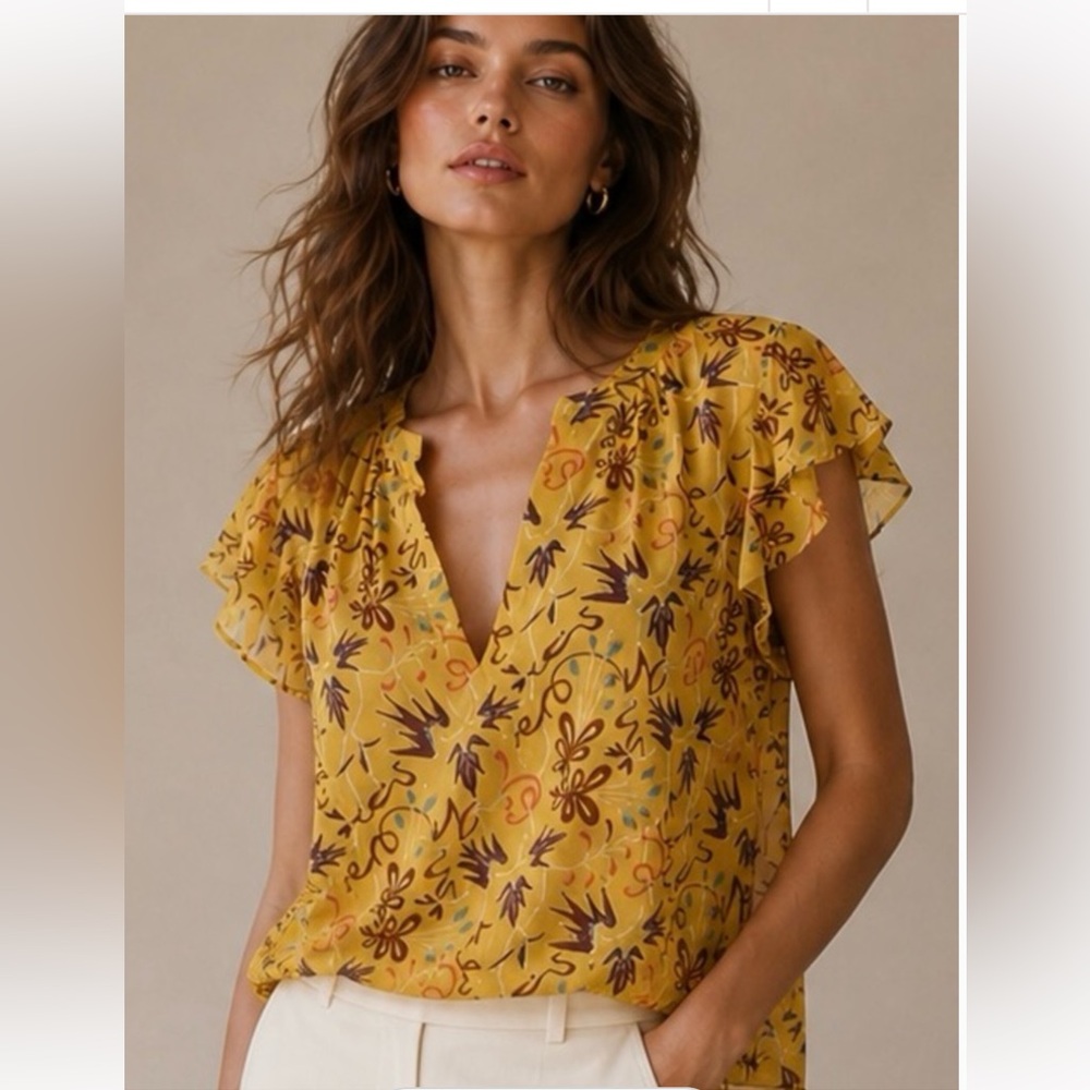 A.L.C. 100% silk top.